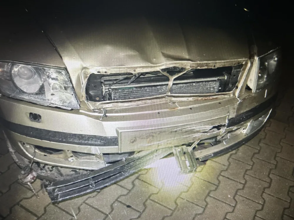 Auto po nehodě.
