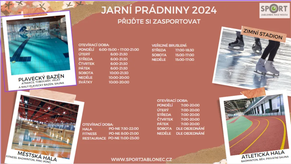 Prožijte jarní prázdniny se Sportem Jablonec