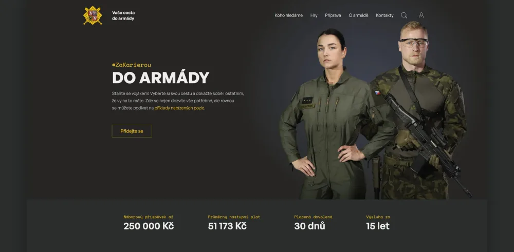 Virtuální vstupenka do armády. Co vše nabízí web Doarmady.cz?