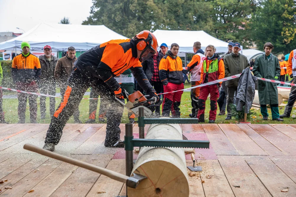 Frýdlantský park bude ve středu a ve čtvrtek hostit soutěž středoškolských týmů Jizerský dřevorubec