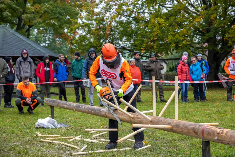 Frýdlantský park bude ve středu a ve čtvrtek hostit soutěž středoškolských týmů Jizerský dřevorubec