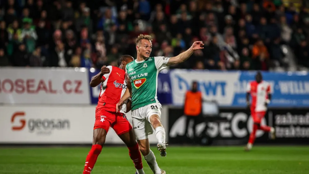 Jablonec doma podlehl vedoucí Slavii Praha těsně 1:2