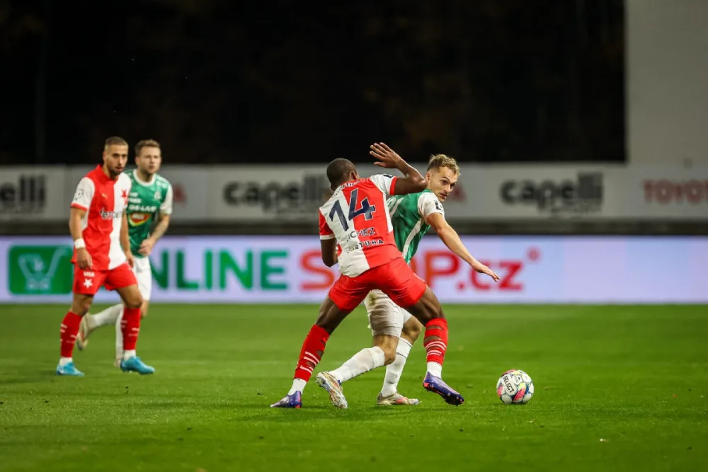 Jablonec doma podlehl vedoucí Slavii Praha těsně 1:2