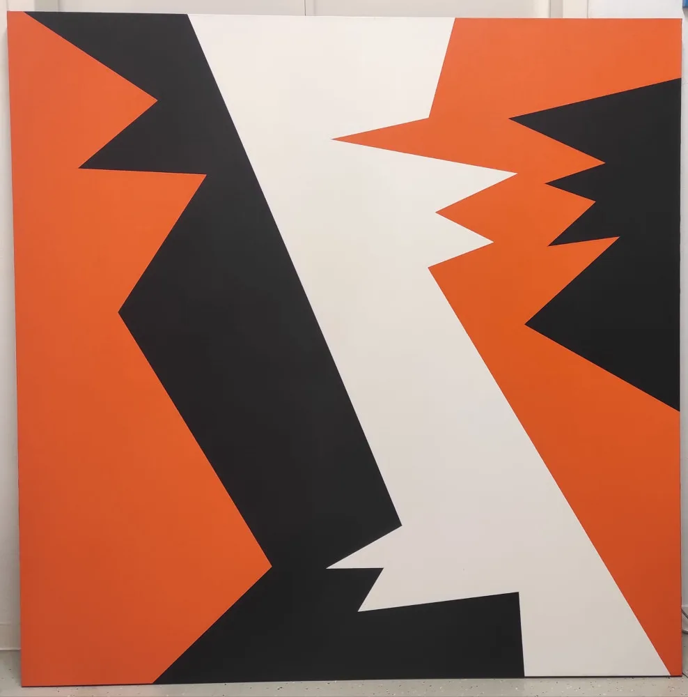 Stanislav Zippe -Bez názvu, 1988-1990, akryl na plátně, 140 x 140 cm