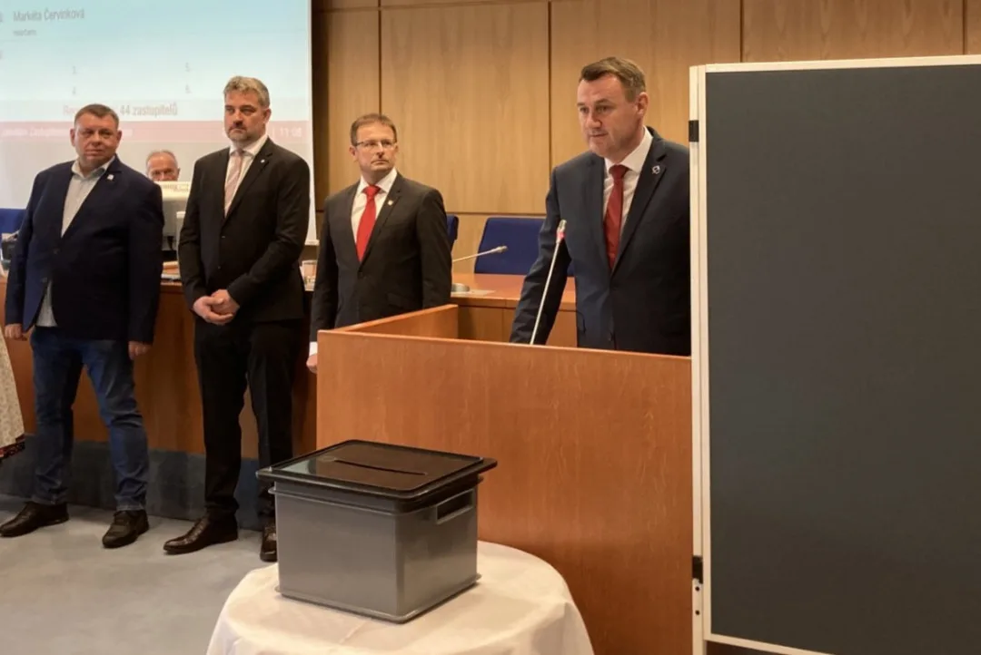 Hejtman Libereckého kraje Martin Půta během ustavujícího zastupitelstva v říjnu 2024