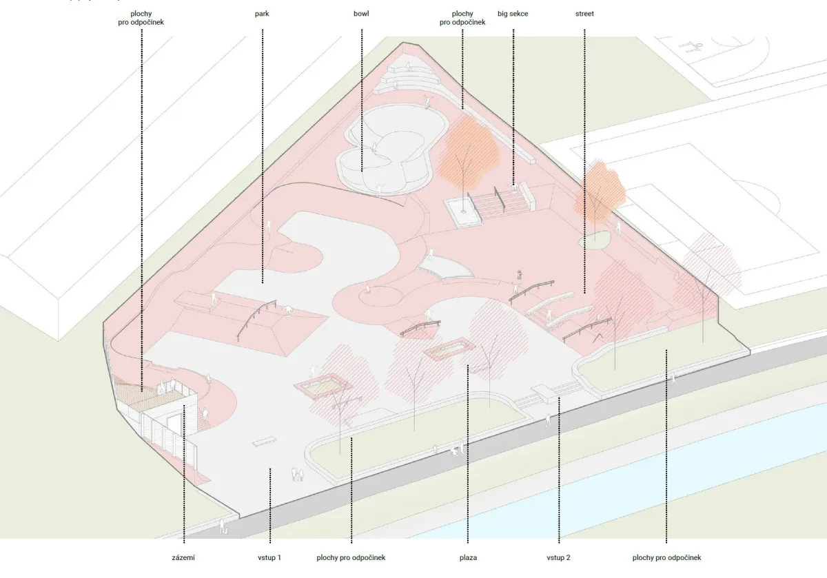 Skatepark v Liberci se po 27 letech dočká modernizace, otevře za rok na podzim