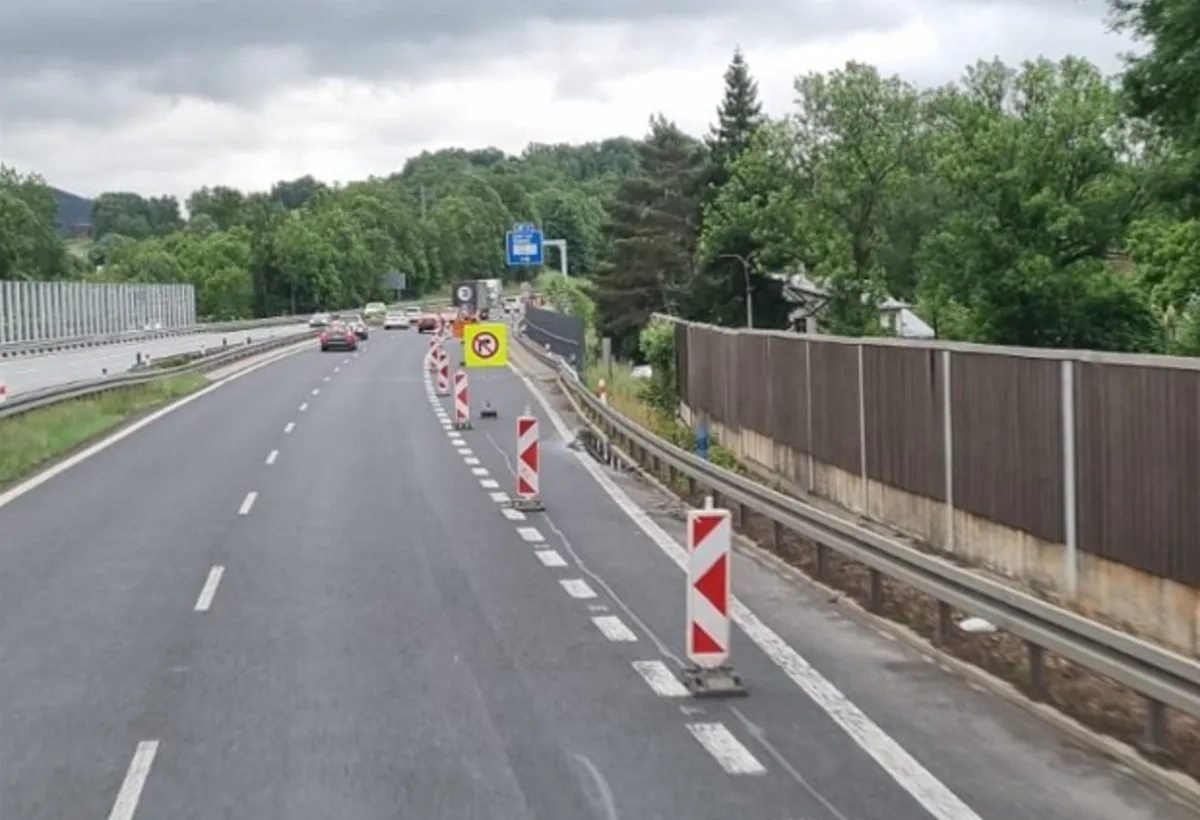 Sjezd z rychlostní silnice v Liberci u Makra na Dlouhý Most je do středy uzavřen