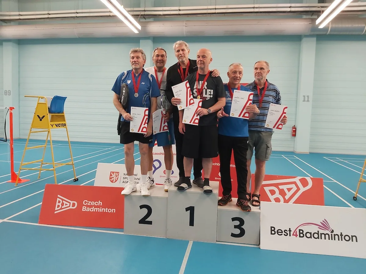 Dohnal a Polach druzí na Mistrovství ČR seniorů v badmintonu