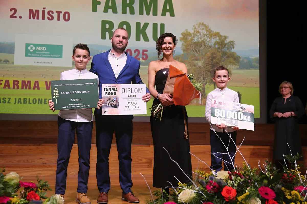 Stříbro! Farma Vojtěška z Malé Skály zazářila v soutěži Farma roku 2025