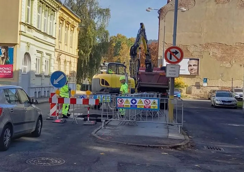 Rozsáhlá obnova rozvodů plynu zkomplikuje dopravu v Jablonci nad Nisou