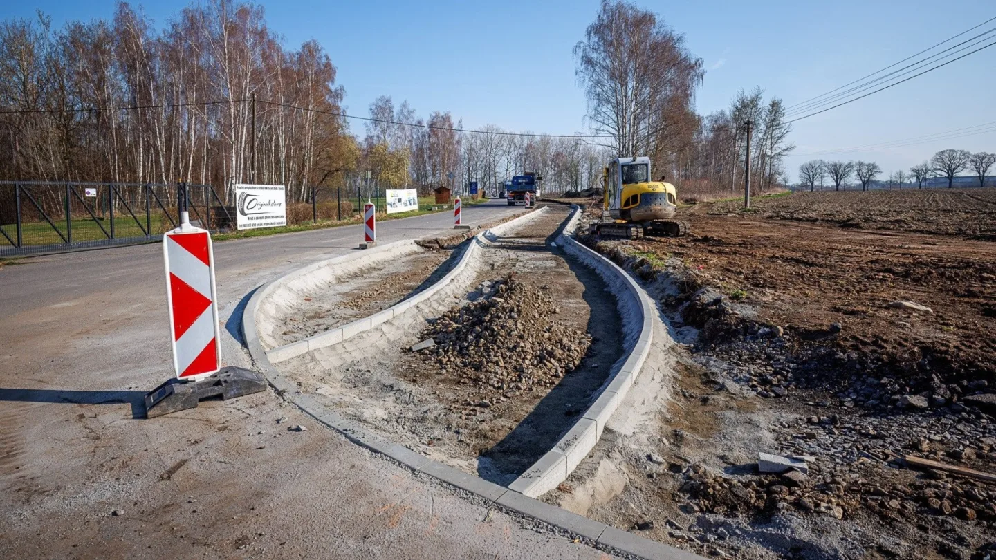 Naplno už běží v Hrádku nad Nisou práce na nové části cyklostezky směrem k rekreačnímu areálu Kristýna