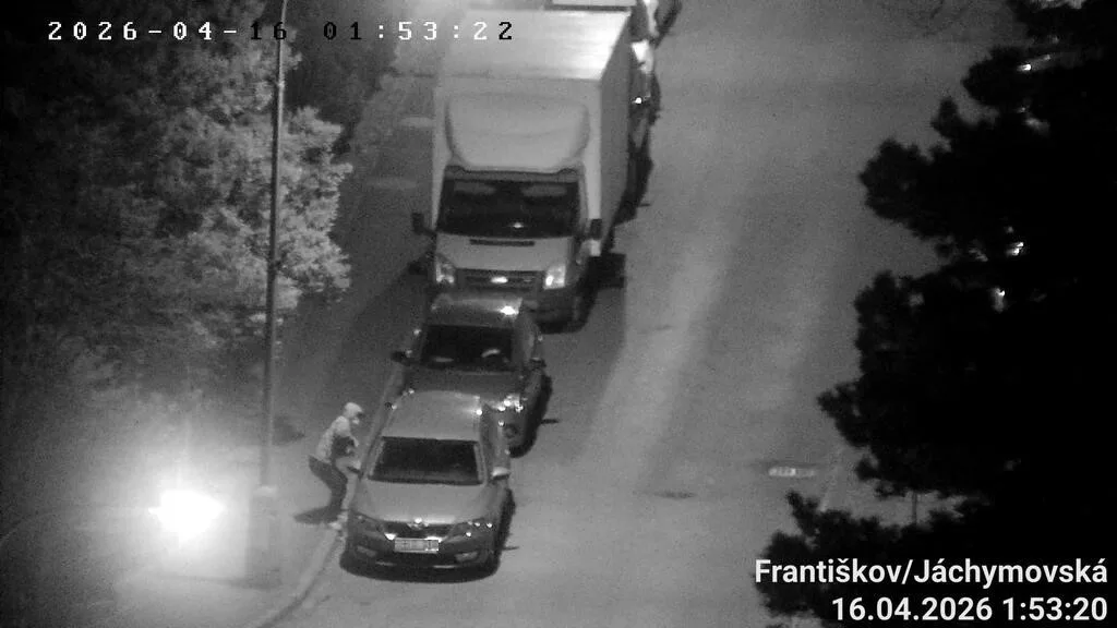 V noci v Jáchymovské ulici vykrádal auta. Zloděje zadrželi strážníci