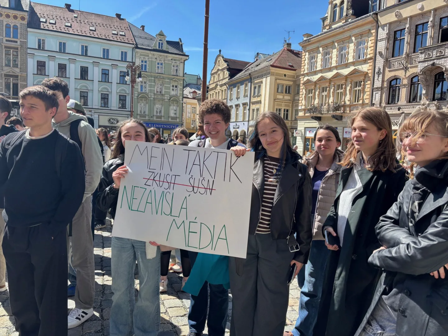 Studenti v Liberci: Veřejnoprávní média nedáme, nechceme jít cestou Slovenska a Maďarska