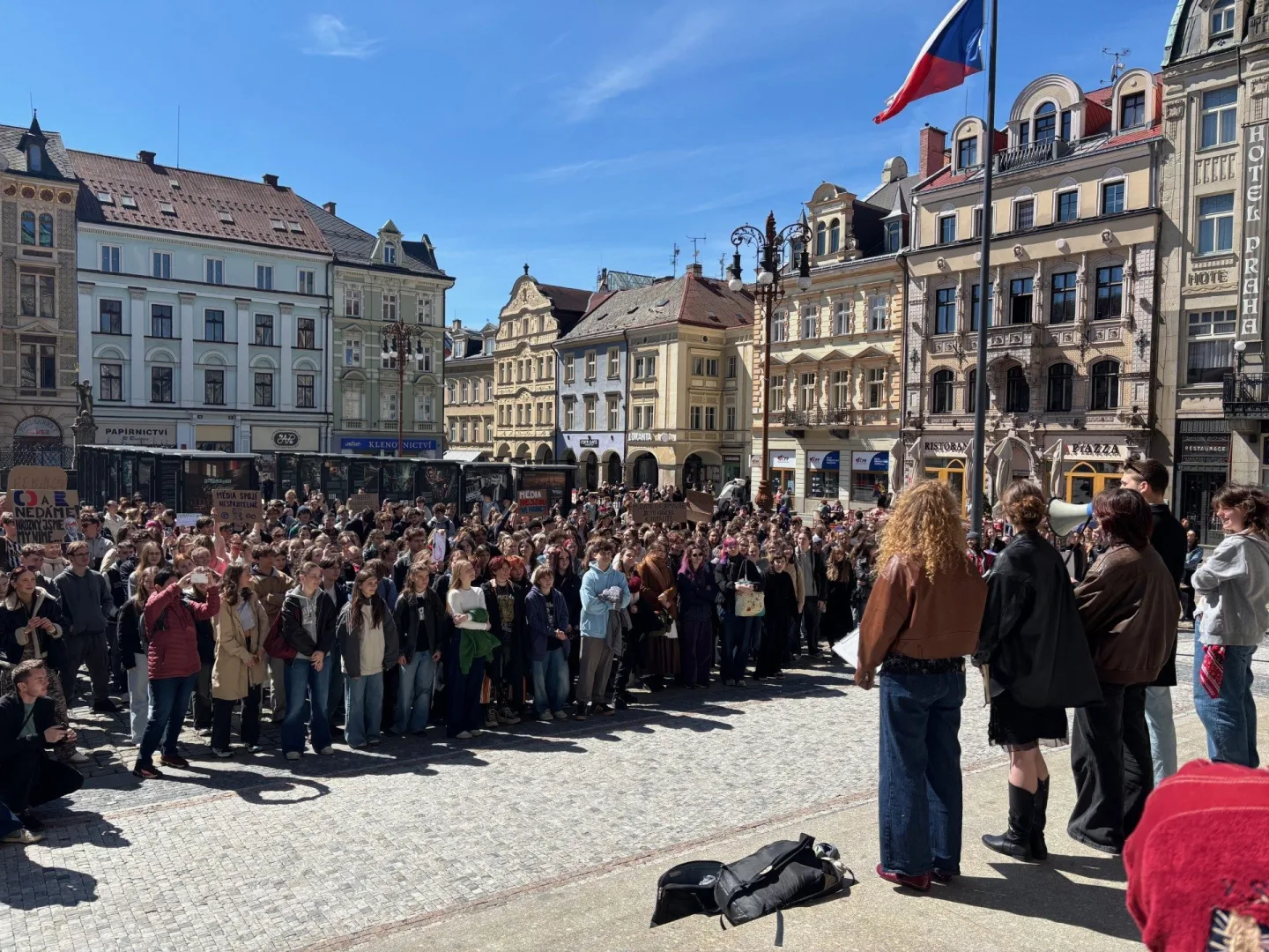 Studenti v Liberci: Veřejnoprávní média nedáme, nechceme jít cestou Slovenska a Maďarska