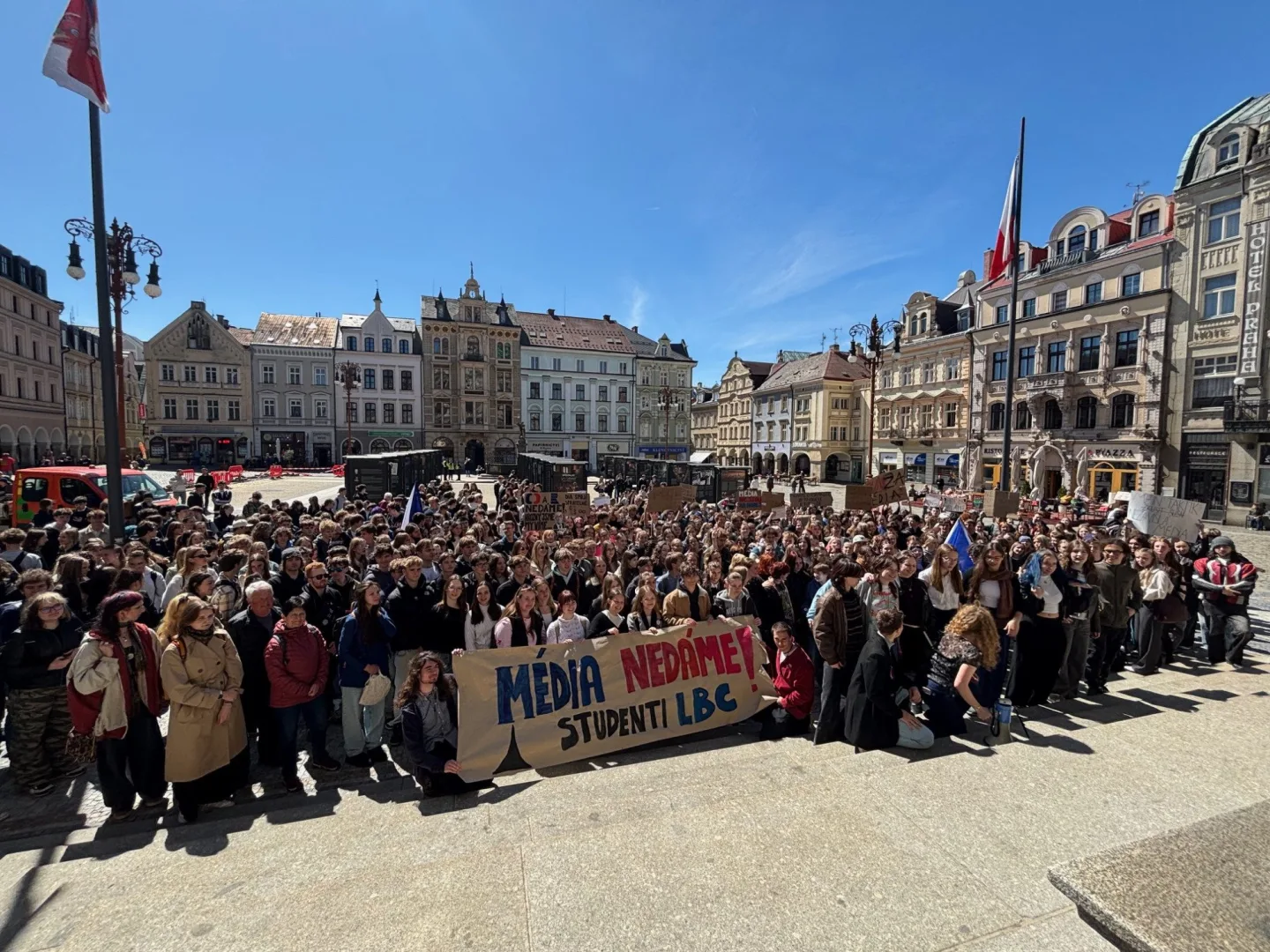 Studenti v Liberci: Veřejnoprávní média nedáme, nechceme jít cestou Slovenska a Maďarska