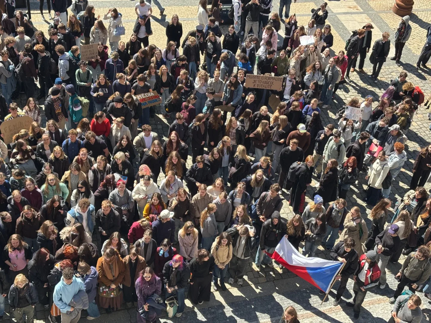 Studenti v Liberci: Veřejnoprávní média nedáme, nechceme jít cestou Slovenska a Maďarska