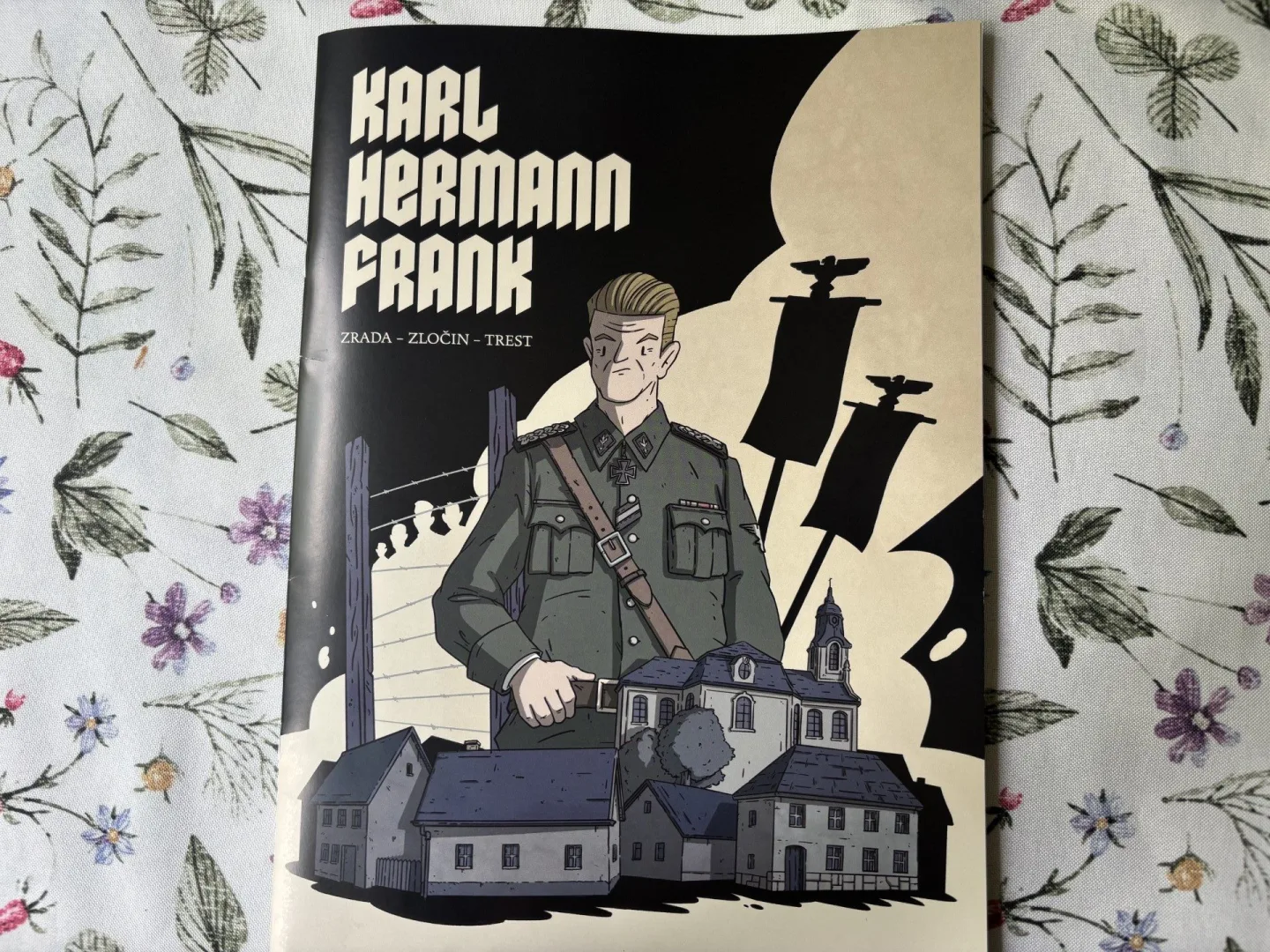 Publikace se základními informacemi a také komiksovými úryvky ze života K. H. Franka