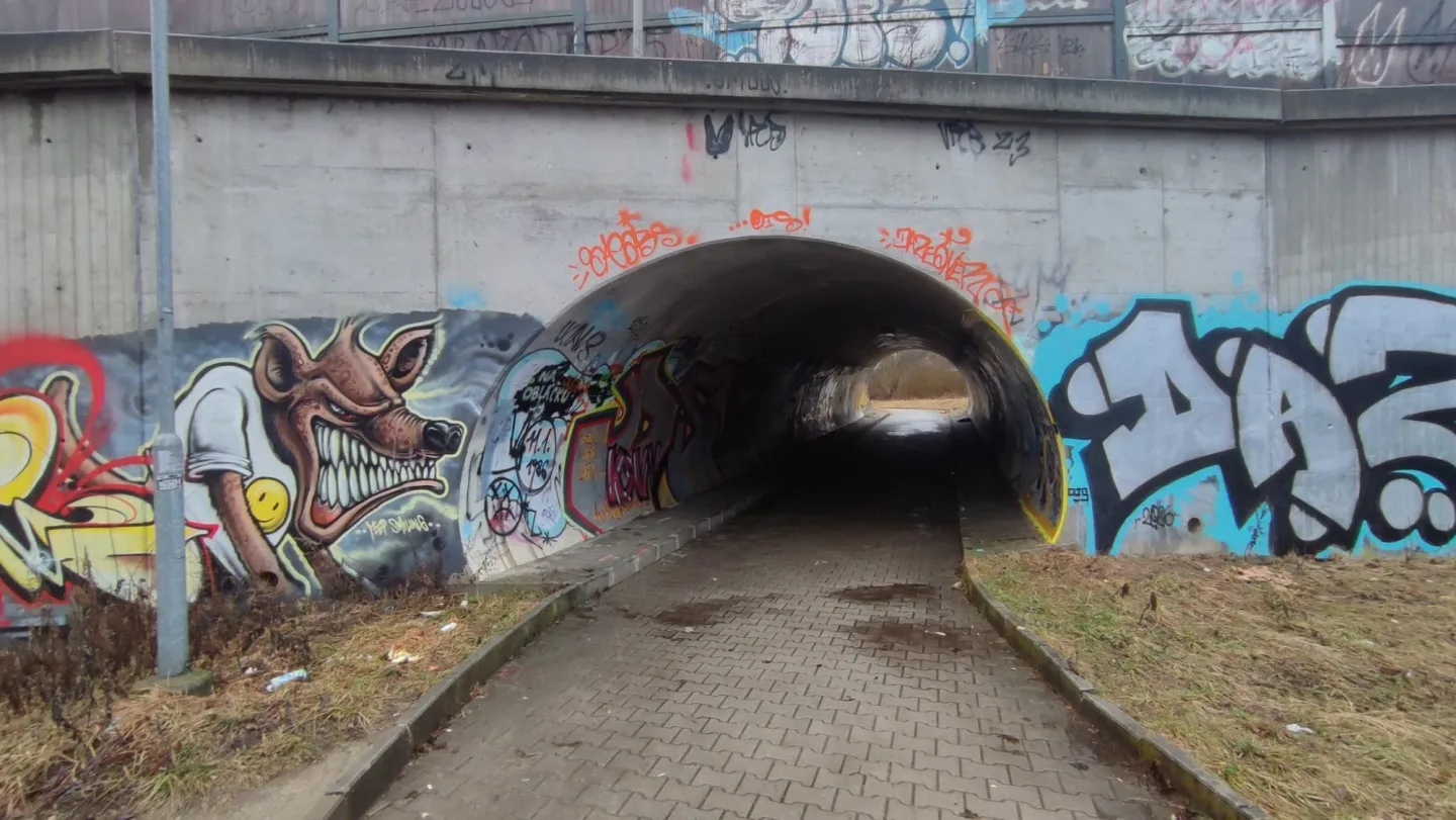 Tunel před revitalizací.