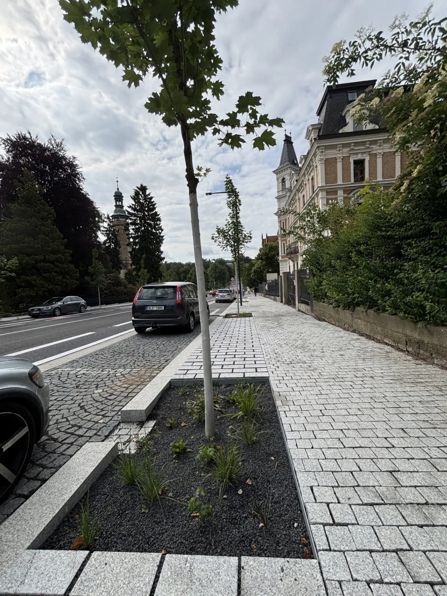 Vítězná ulice v Liberci je průjezdná bez omezení, práce především na přilehlém parku pokračují