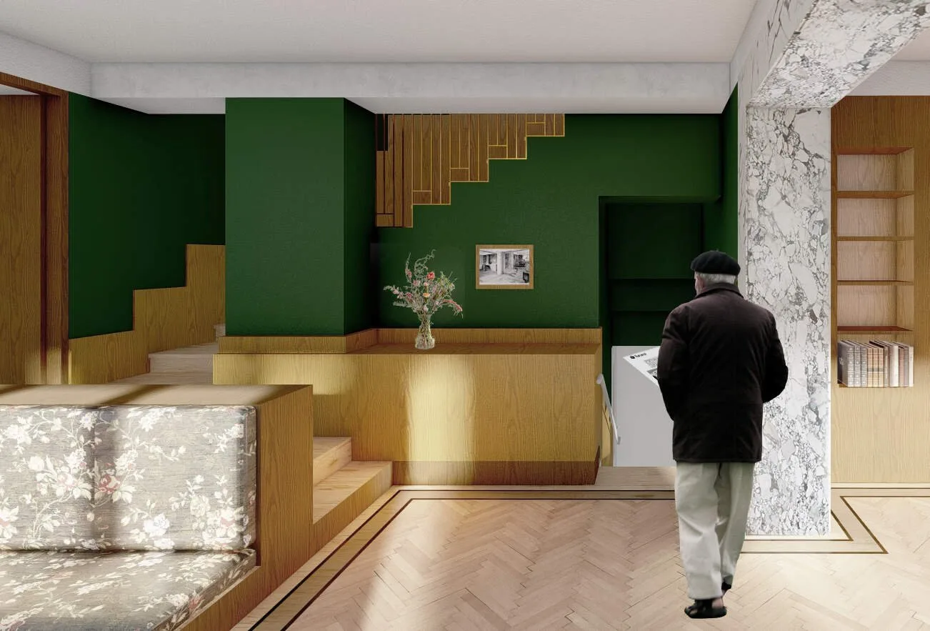 Vizualizace bytu – návrh ateliéru Objektor architekti