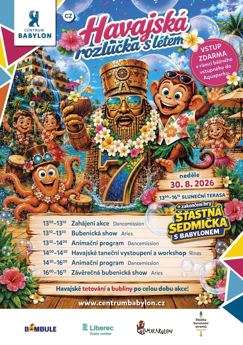 Havajská rozlučka s létem v CENTRU BABYLON