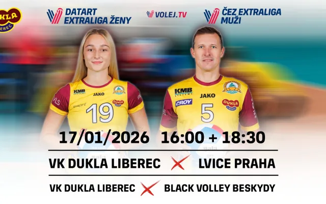 Dvojutkání volejbal Dukla Liberec  