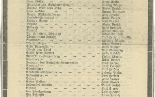 Divadelní program z roku 1931.