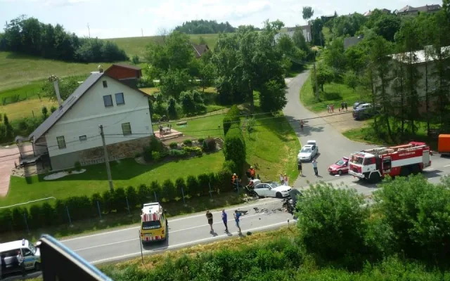 Nehoda ve Vlčetíně. Foto: ZZSLK