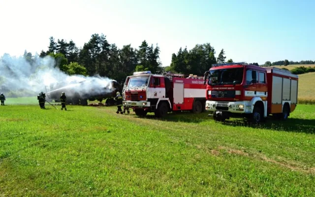 Požár v Hlavici. Foto: HZS LK