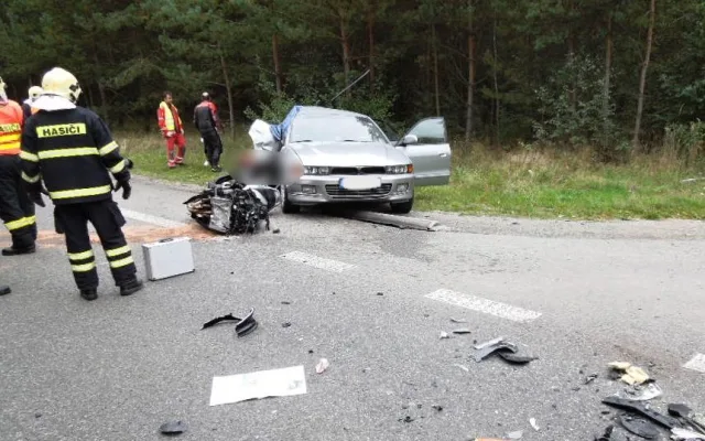 Tragická nehoda u Doks. Foto: HZSLK/stanice Česká Lípa
