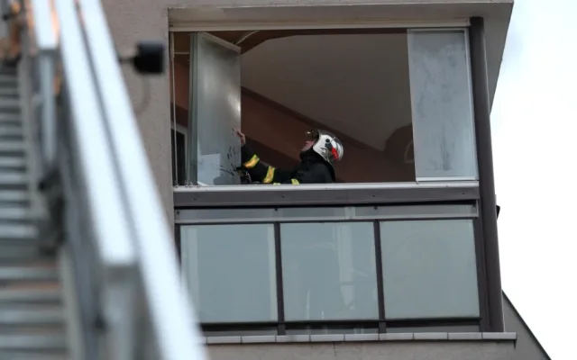 Požár v ulici Boženy Němcové. Foto: HZSLK