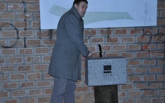 Na základní kámen poklepal hejtman Martin Půta