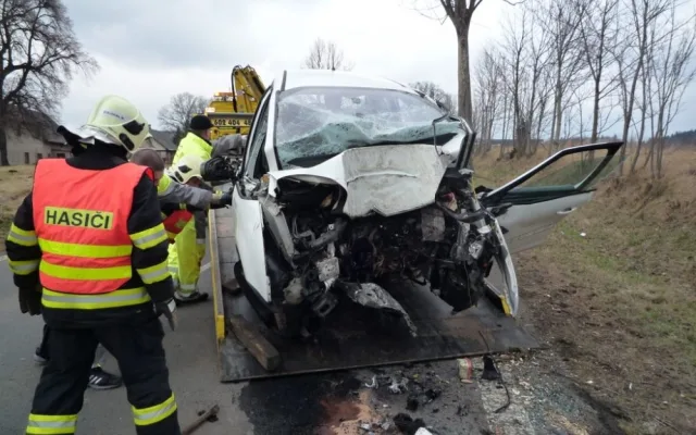 Řidič Citroenu utrpěl těžká poranění. Foto: HZSLK