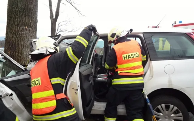 Řidič Citroenu utrpěl těžká poranění. Foto: HZSLK