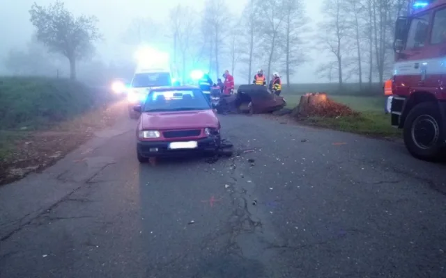 Srážku hadráka s Felicii odnesla dvoučlenná posádka. Foto: HZSLK