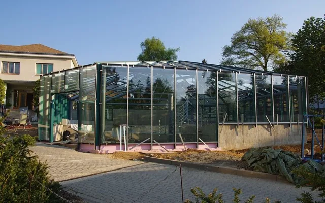 Nový pavilon botanické zahrady začíná nabírat na obrysech. Foto: Botanická zahrada Liberec