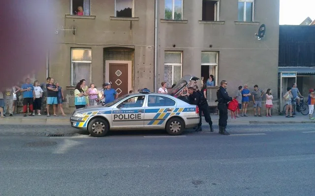 Požár ve Vesci. Foto: Tomáš Pustka