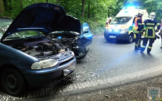 Nehoda si vyžádal dvě lehká zranění. Foto: Hasiči Hrádek nad Nisou