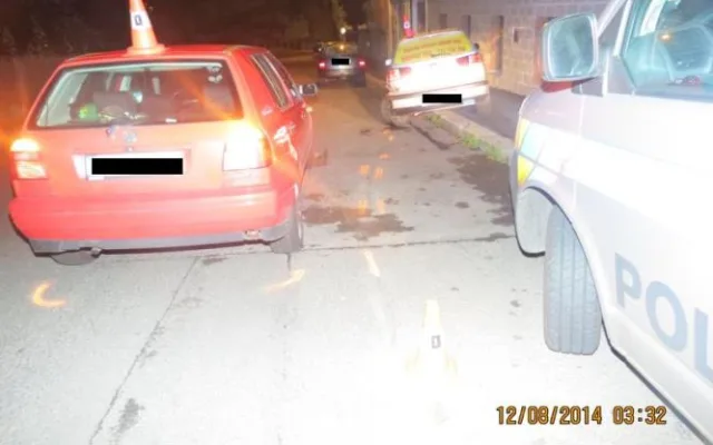 Řidička se lekla kočky a nabourala do zaparkovaného auta. Foto: Policie ČR