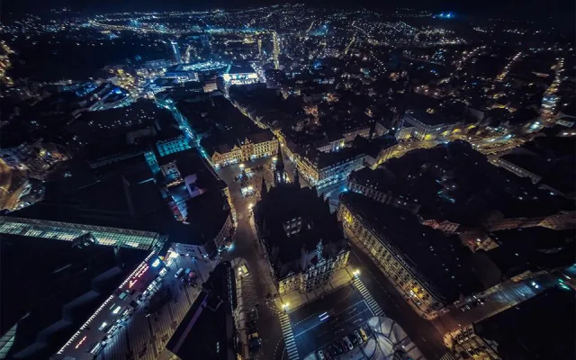 Noční Liberec. Foto: Jan Mocňák