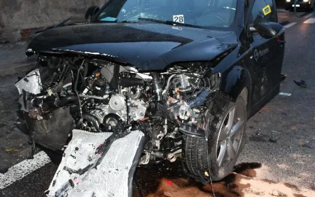 U Lučan se střetla dvě terénní auta, deset zraněných. Foto: Policie ČR