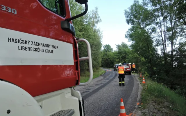 Tragická nehoda na Turnovsku. Foto: HZSLK