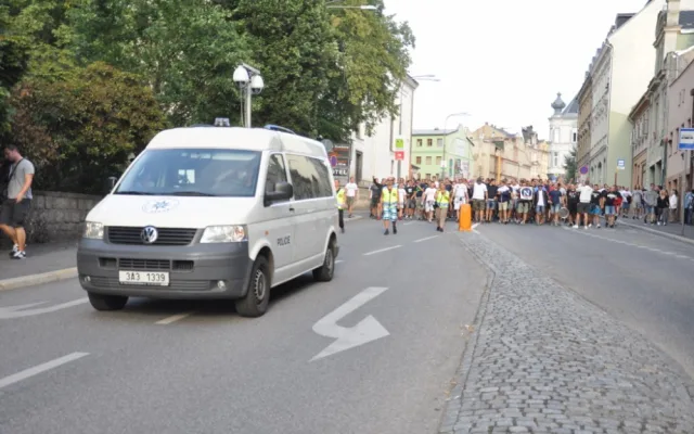 Chorvatští fanoušci mají za sebou pochod Libercem