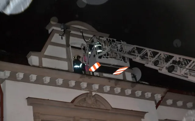 Požár ubytovny v Kociánově ulici.