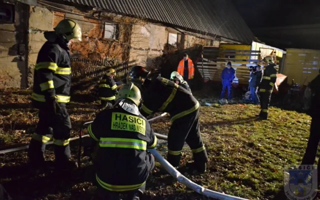 Zatoulaný kůň skončil v jímce, hasiči ho vyprošťovali skoro tři hodiny