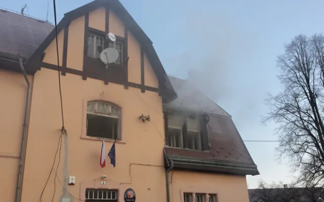 Požár ve Zdislavě.