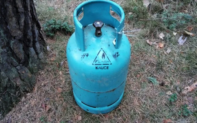 Požár chaty.
