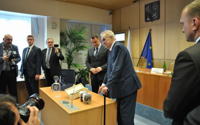 Miloš Zeman na krajském úřadě