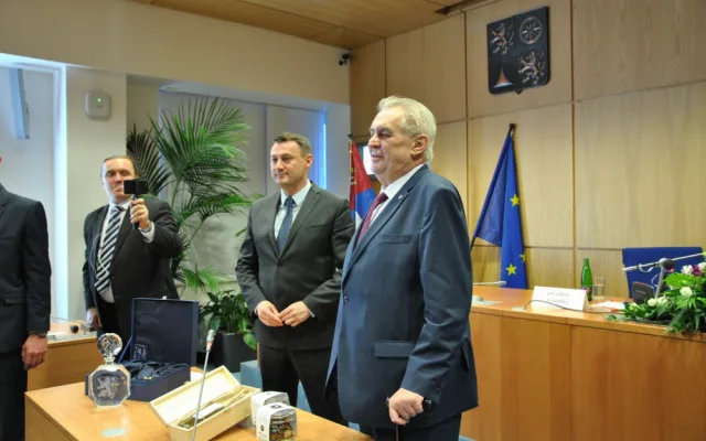 Miloš Zeman na krajském úřadě