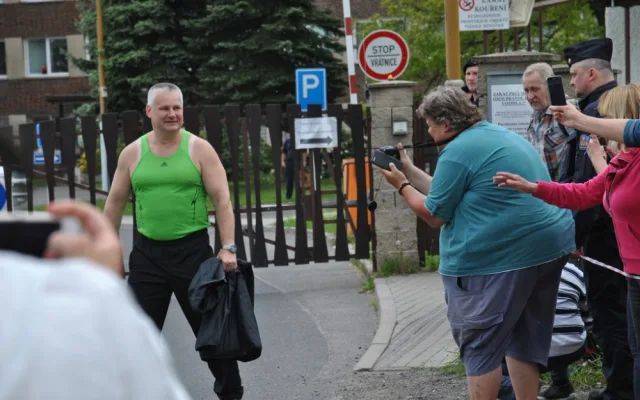 Jiří Kajínek na svobodě.
